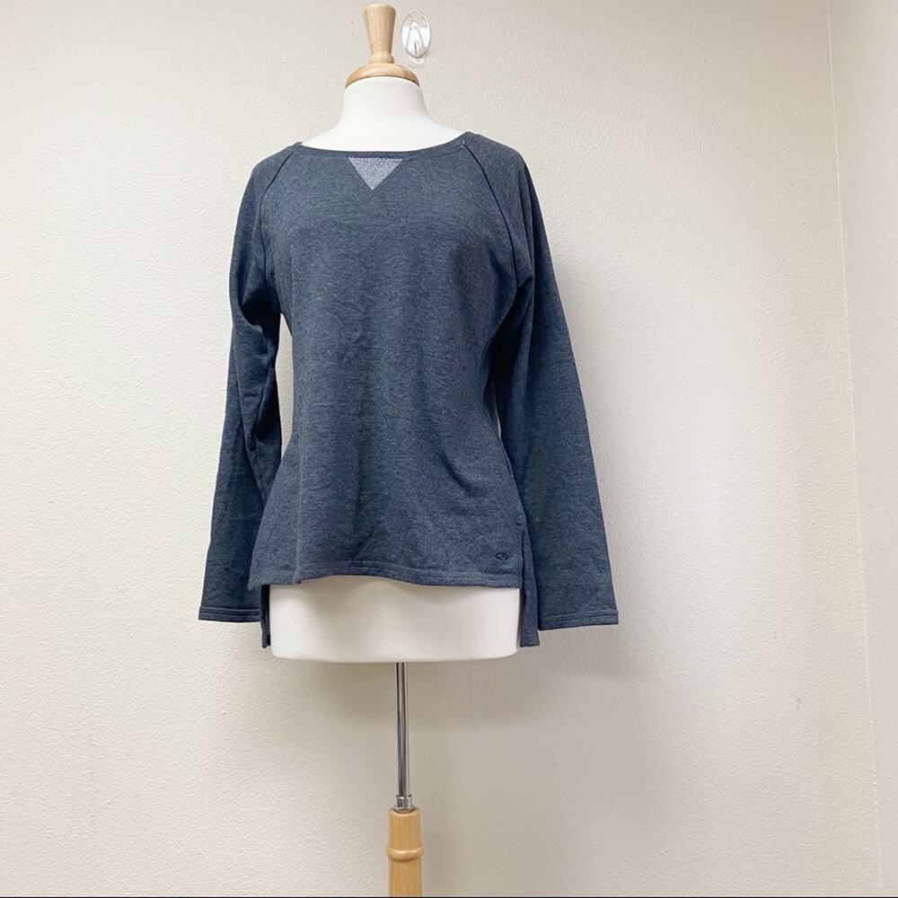 Champion Gray French Terry High Low Crewneck Sweatshirt Women’s XL
